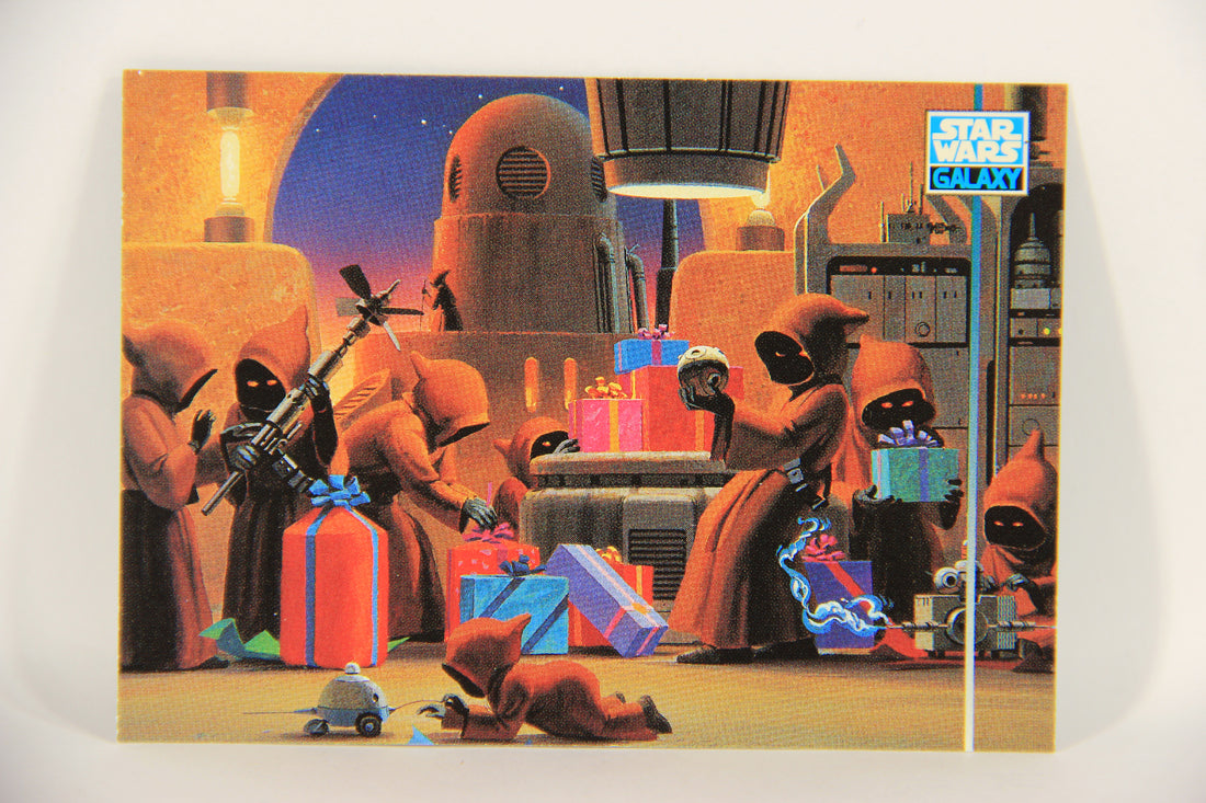 Star Wars Galaxy 1995 Topps Trading Card #305 Christmas Card Artwork ENG L019667