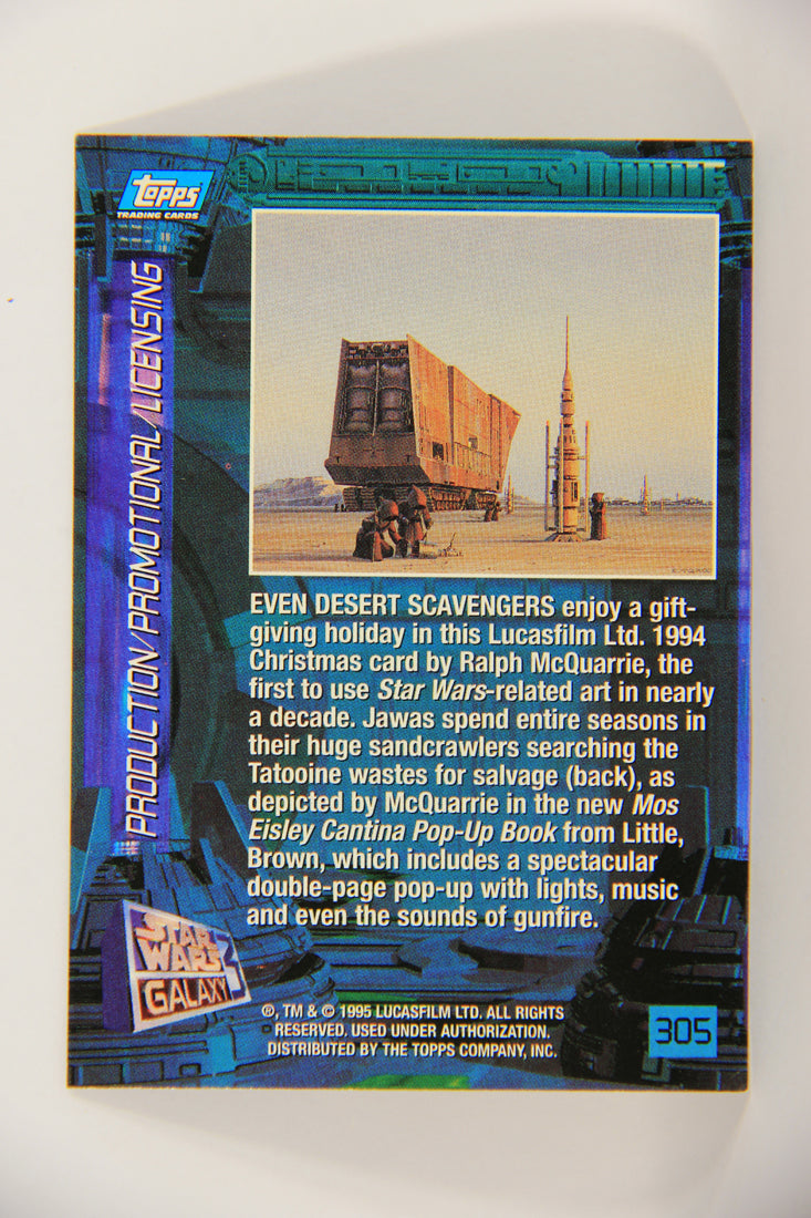 Star Wars Galaxy 1995 Topps Trading Card #305 Christmas Card Artwork ENG L019667