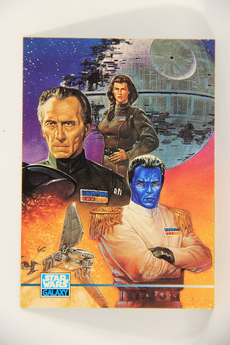 Star Wars Galaxy 1995 Topps Trading Card #307 Grand Moff Tarkin Artwork ENG L019669