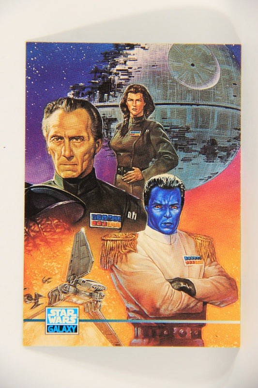 Star Wars Galaxy 1995 Topps Trading Card #307 Grand Moff Tarkin Artwork ENG L019669