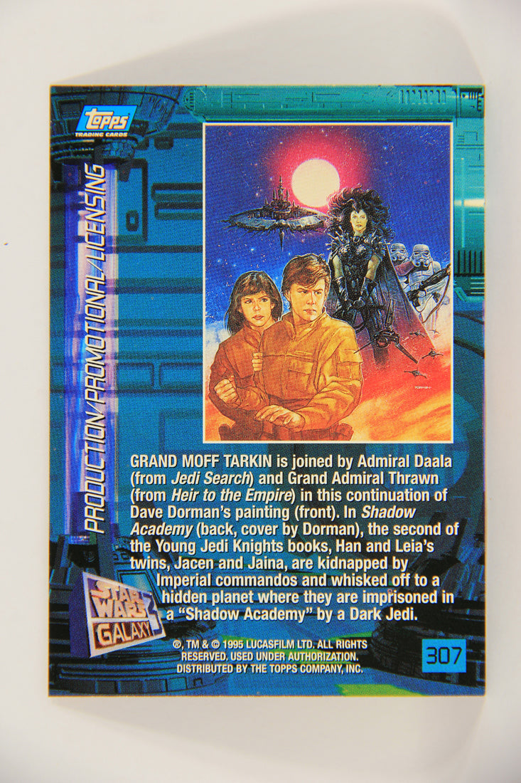 Star Wars Galaxy 1995 Topps Trading Card #307 Grand Moff Tarkin Artwork ENG L019669