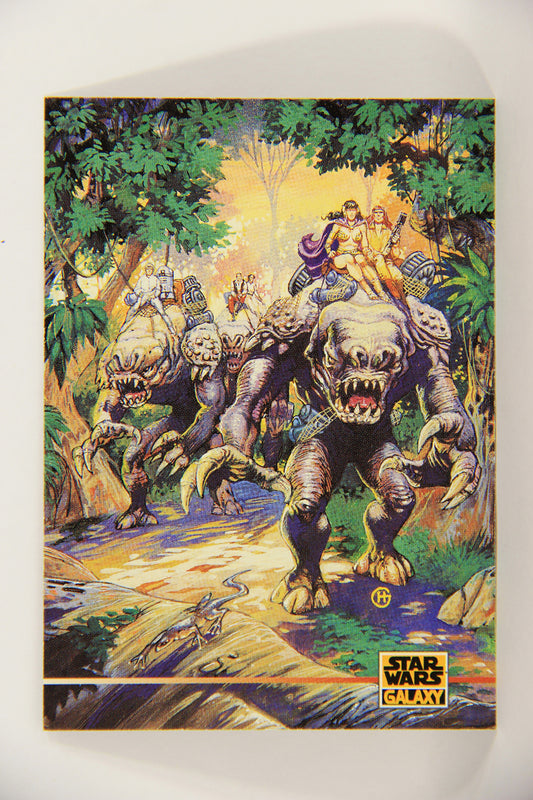Star Wars Galaxy 1995 Trading Card #319 Domesticated Rancors Artwork ENG L019681