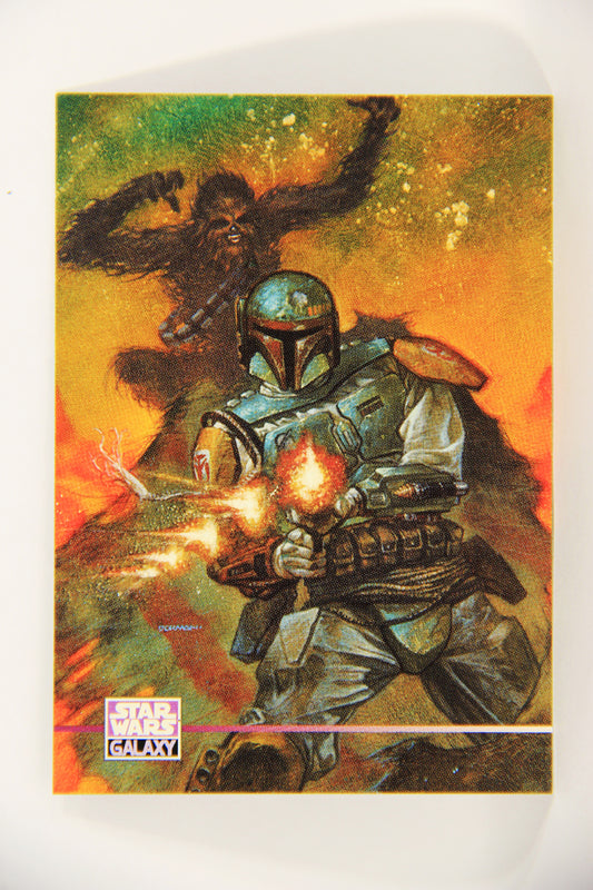 Star Wars Galaxy 1995 Trading Card #322 May The Fett Be With You Artwork ENG L019684