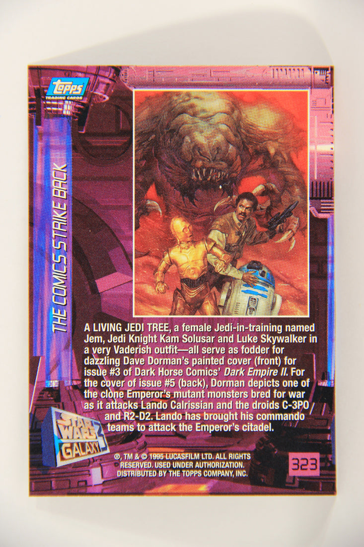 Star Wars Galaxy 1995 Topps Trading Card #323 A Living Jedi Tree Artwork ENG L019685