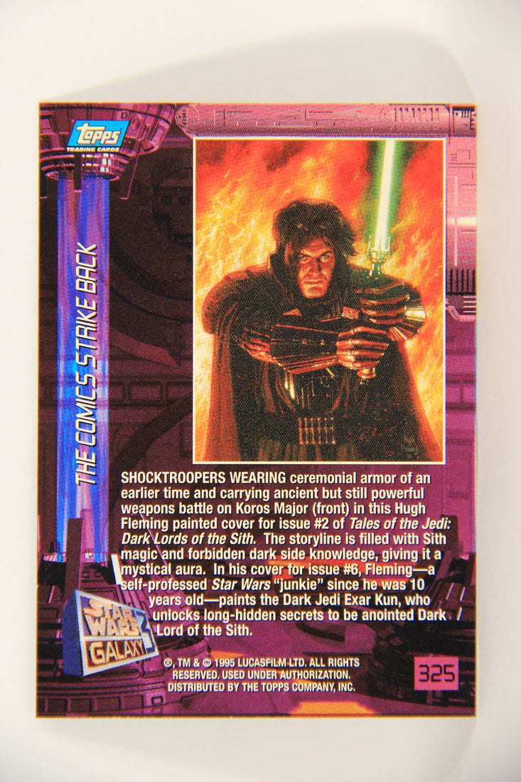 Star Wars Galaxy 1995 Topps Trading Card #325 Shocktroopers Artwork ENG L019687