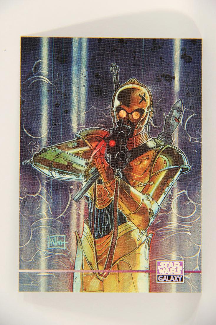Star Wars Galaxy 1995 Topps Trading Card #326 C-3PX Artwork ENG L019688