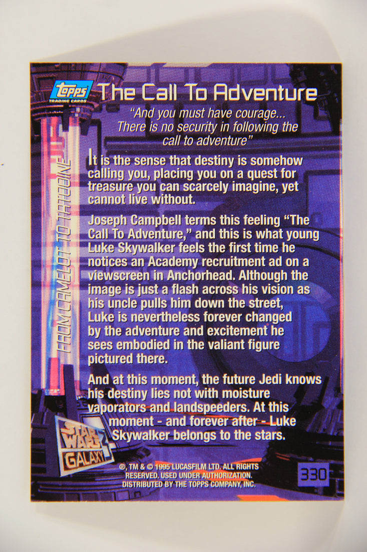 Star Wars Galaxy 1995 Trading Card #330 The Call To Adventure Artwork ENG L019692