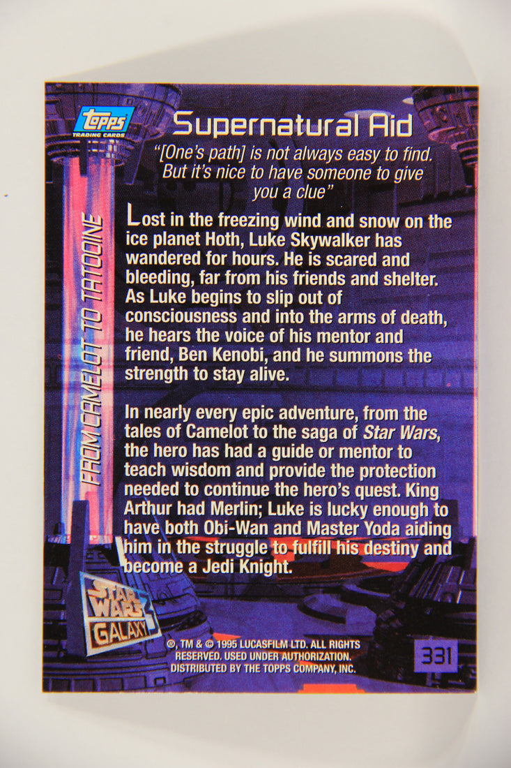Star Wars Galaxy 1995 Topps Trading Card #331 Supernatural Aid Artwork ENG L019693