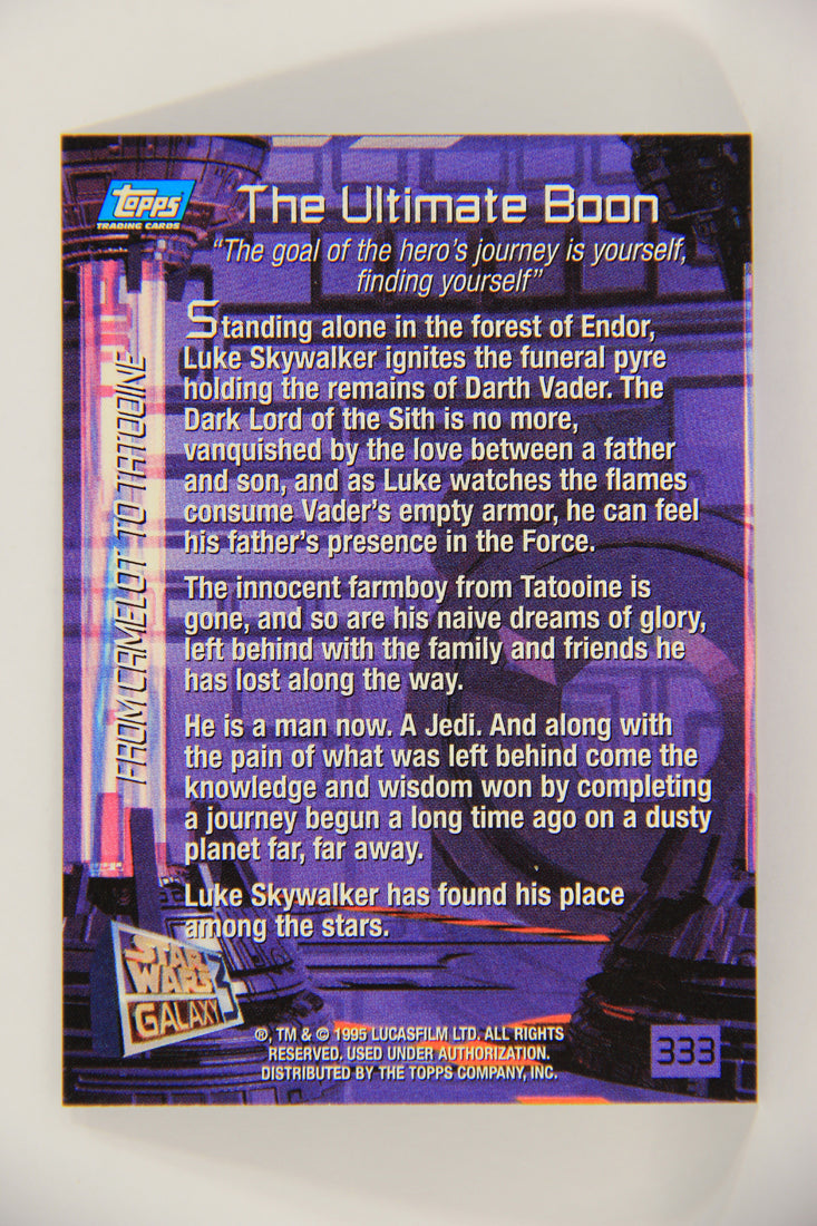 Star Wars Galaxy 1995 Topps Trading Card #333 The Ultimate Boon Artwork ENG L019695