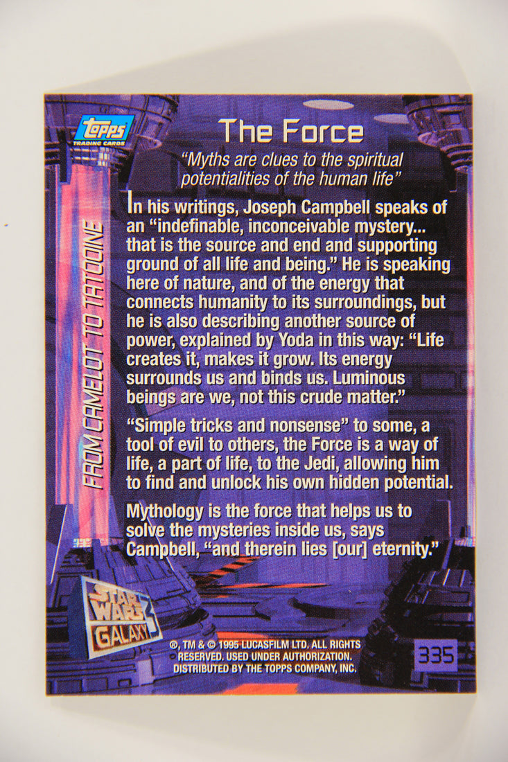 Star Wars Galaxy 1995 Topps Trading Card #335 The Force Artwork ENG L019697
