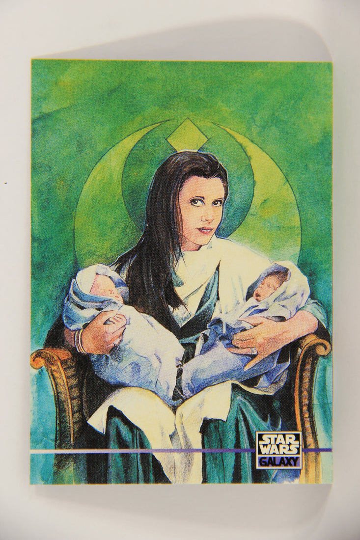 Star Wars Galaxy 1995 Topps Trading Card #336 Leia Artwork ENG L019698