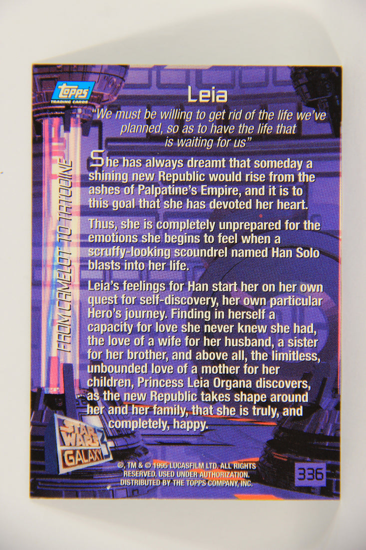 Star Wars Galaxy 1995 Topps Trading Card #336 Leia Artwork ENG L019698