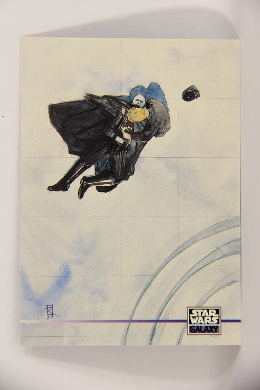 Star Wars Galaxy 1995 Topps Trading Card #338 Skywalker / Vader Artwork ENG L019700