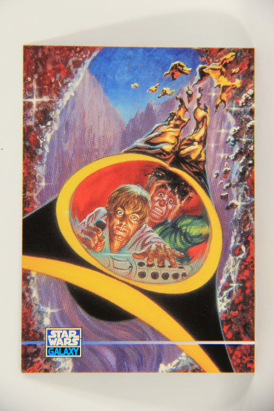 Star Wars Galaxy 1995 Trading Card #339 Through Beggar's Canyon Artwork ENG L019701