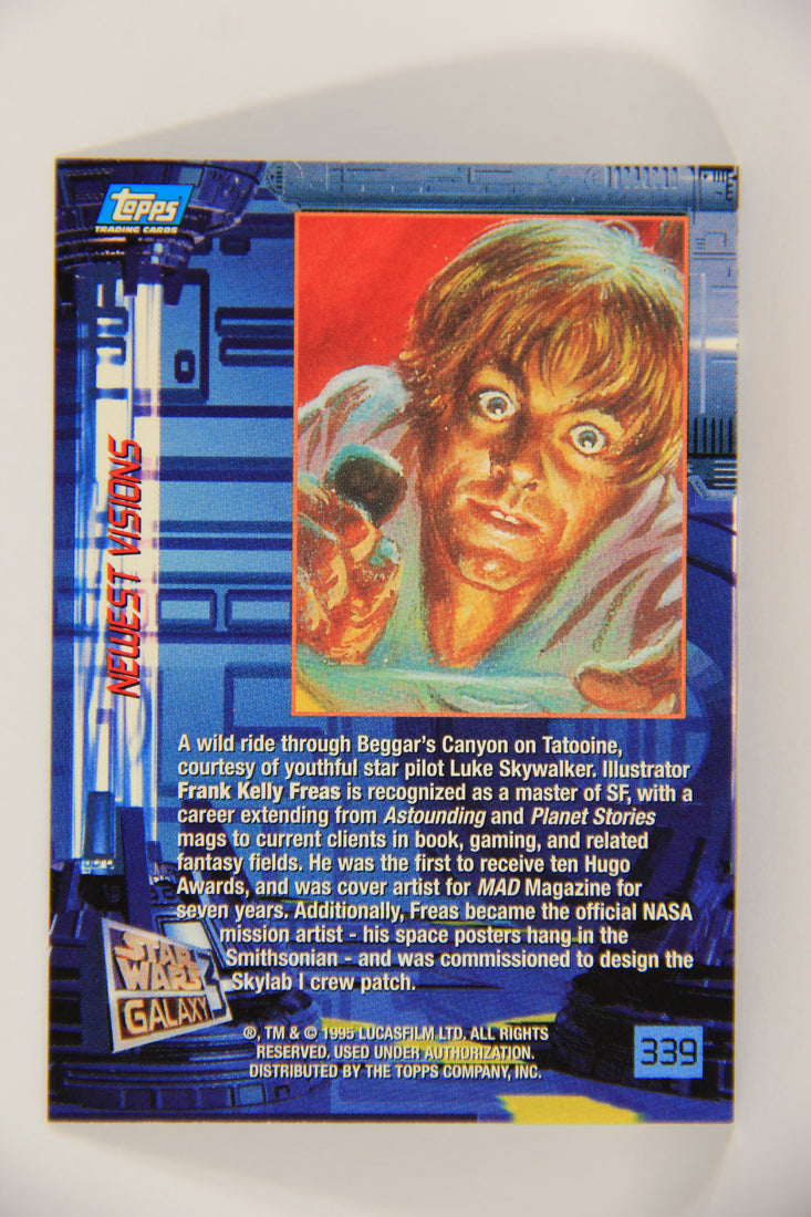 Star Wars Galaxy 1995 Trading Card #339 Through Beggar's Canyon Artwork ENG L019701
