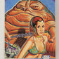 Star Wars Galaxy 1995 Topps Card #341 Princess Leia Chained Artwork ENG L019703