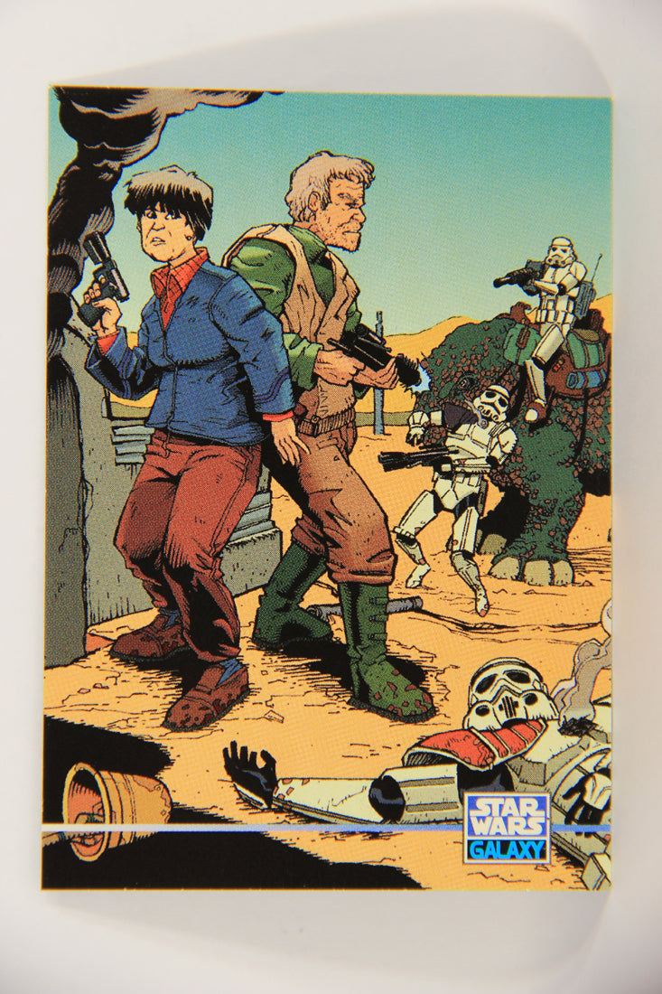 Star Wars Galaxy 1995 Trading Card #342 Defending Their Homestead Artwork L019704