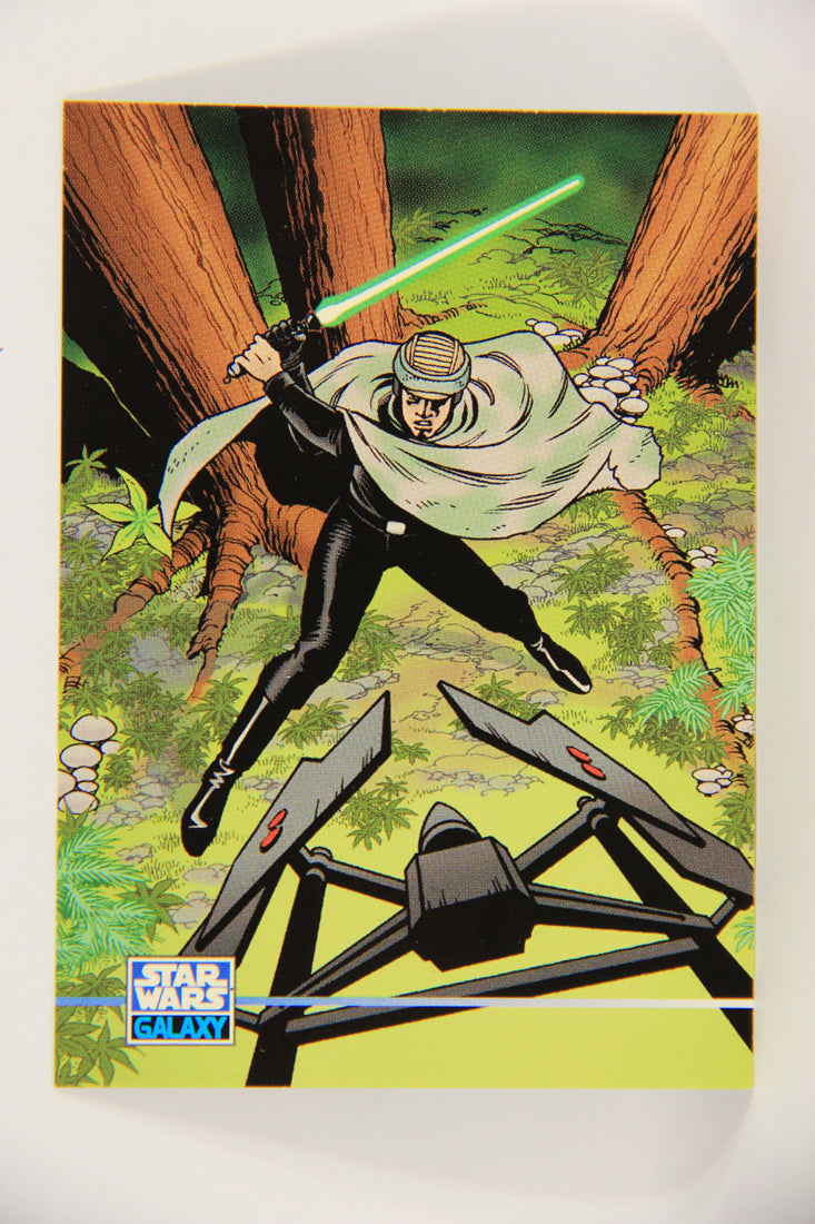 Star Wars Galaxy 1995 Topps Trading Card #343 Speeder Bike POV Artwork ENG L019705
