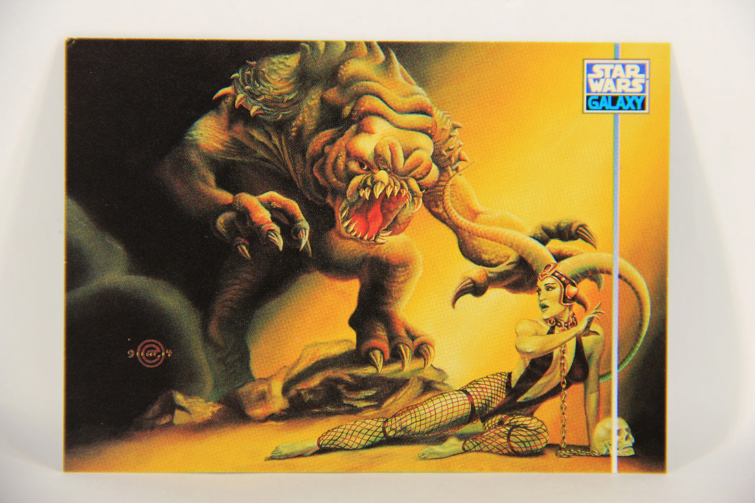 Star Wars Galaxy 1995 Trading Card #344 Is Oola Eaten By The Rancor ENG L019706