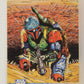 Star Wars Galaxy 1995 Card #347 Boba Fett Falling Into The Sarlacc Pit Artwork L019709