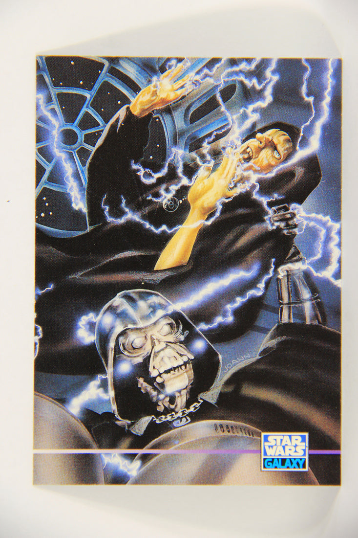 Star Wars Galaxy 1995 Card #349 Palpatine Uses Force Lightning Artwork ENG L019711