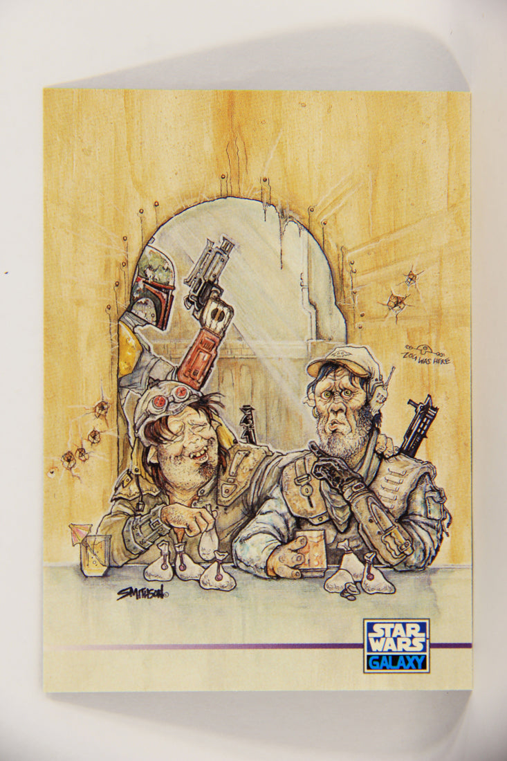 Star Wars Galaxy 1995 Topps Trading Card #352 Bounty Hunters Artwork ENG L019714