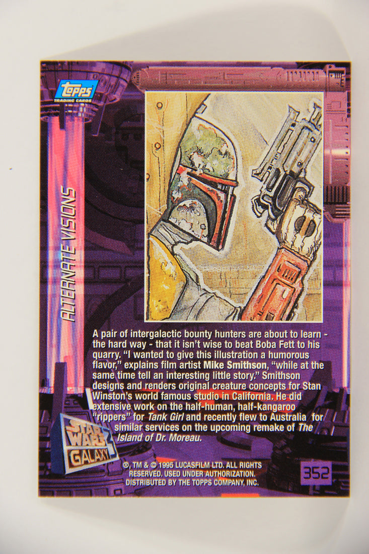 Star Wars Galaxy 1995 Topps Trading Card #352 Bounty Hunters Artwork ENG L019714