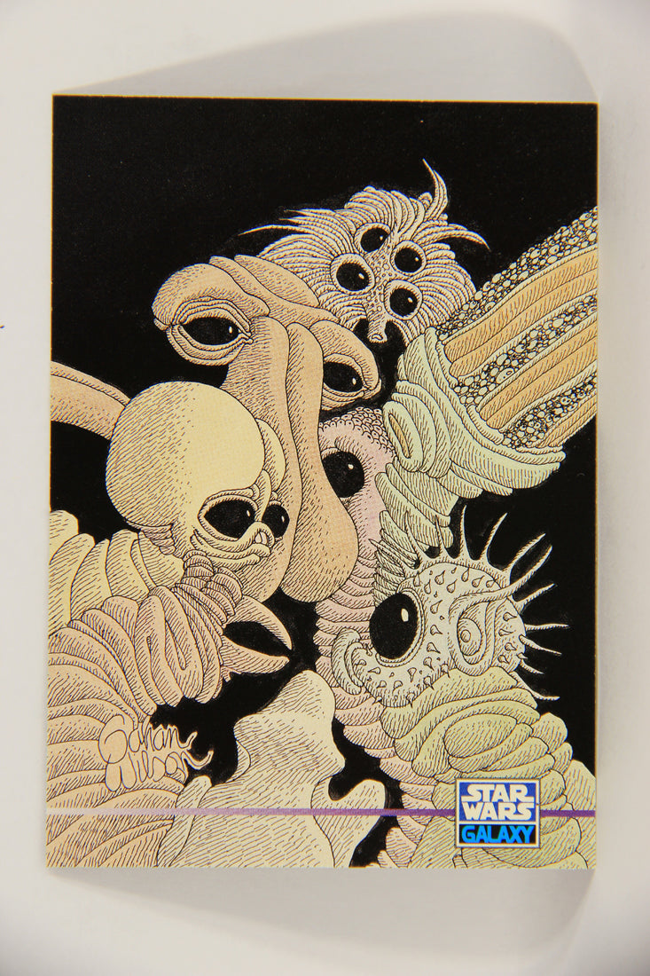Star Wars Galaxy 1995 Topps Trading Card #356 Cantina Creatures Artwork ENG L019718