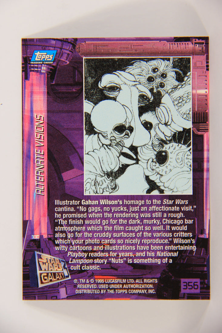 Star Wars Galaxy 1995 Topps Trading Card #356 Cantina Creatures Artwork ENG L019718