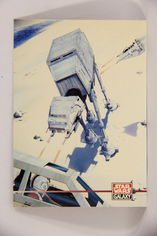 Star Wars Galaxy 1995 Topps Trading Card #357 The AT-AT Battle Artwork ENG L019719
