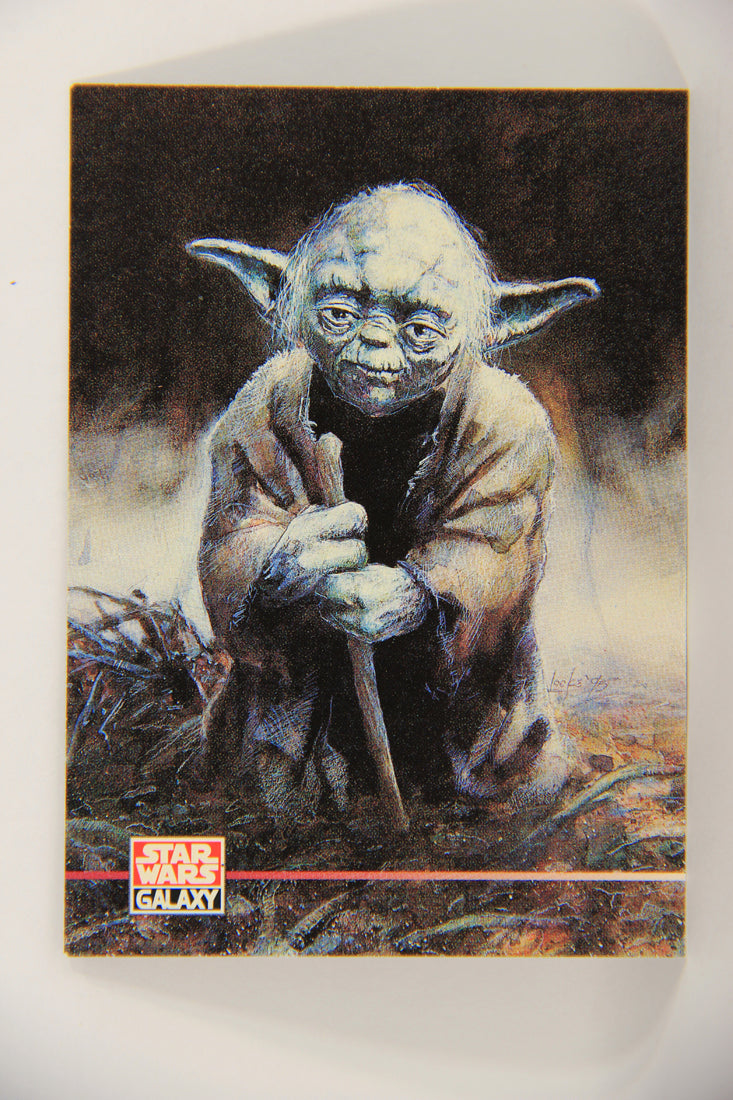 Star Wars Galaxy 1995 Topps Trading Trading Card #360 Master Yoda Artwork ENG L019722
