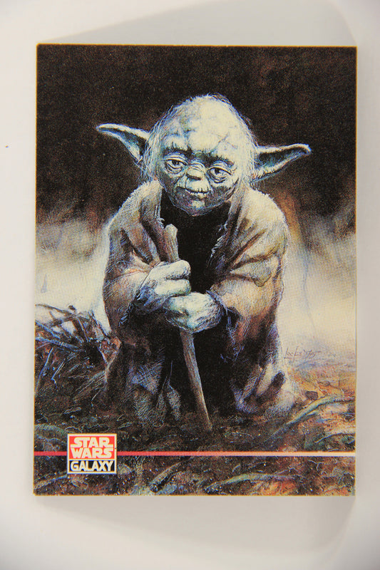 Star Wars Galaxy 1995 Topps Trading Trading Card #360 Master Yoda Artwork ENG L019722