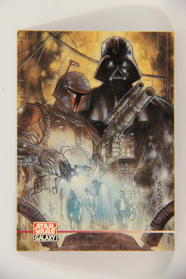 Star Wars Galaxy 1995 Trading Card #361 Observing Their Arrival Artwork ENG L019723