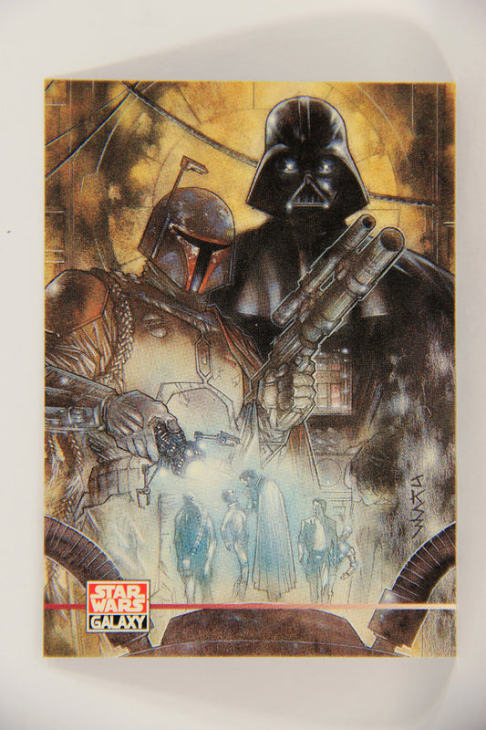 Star Wars Galaxy 1995 Trading Card #361 Observing Their Arrival Artwork ENG L019723