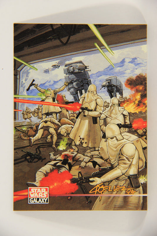 Star Wars Galaxy 1995 Topps Trading Card #363 Invading Rebel Base Artwork ENG L019725