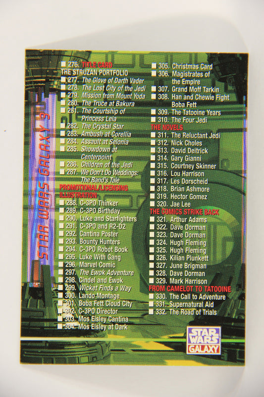 Star Wars Galaxy 1995 Topps Trading Card #365 Checklist Series 3 ENG L019727