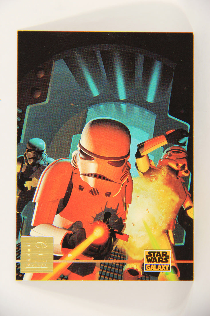 Star Wars Galaxy 1995 Card #L1 Dark Forces Stormtroopers - LucasArts Foil Artwork L019728