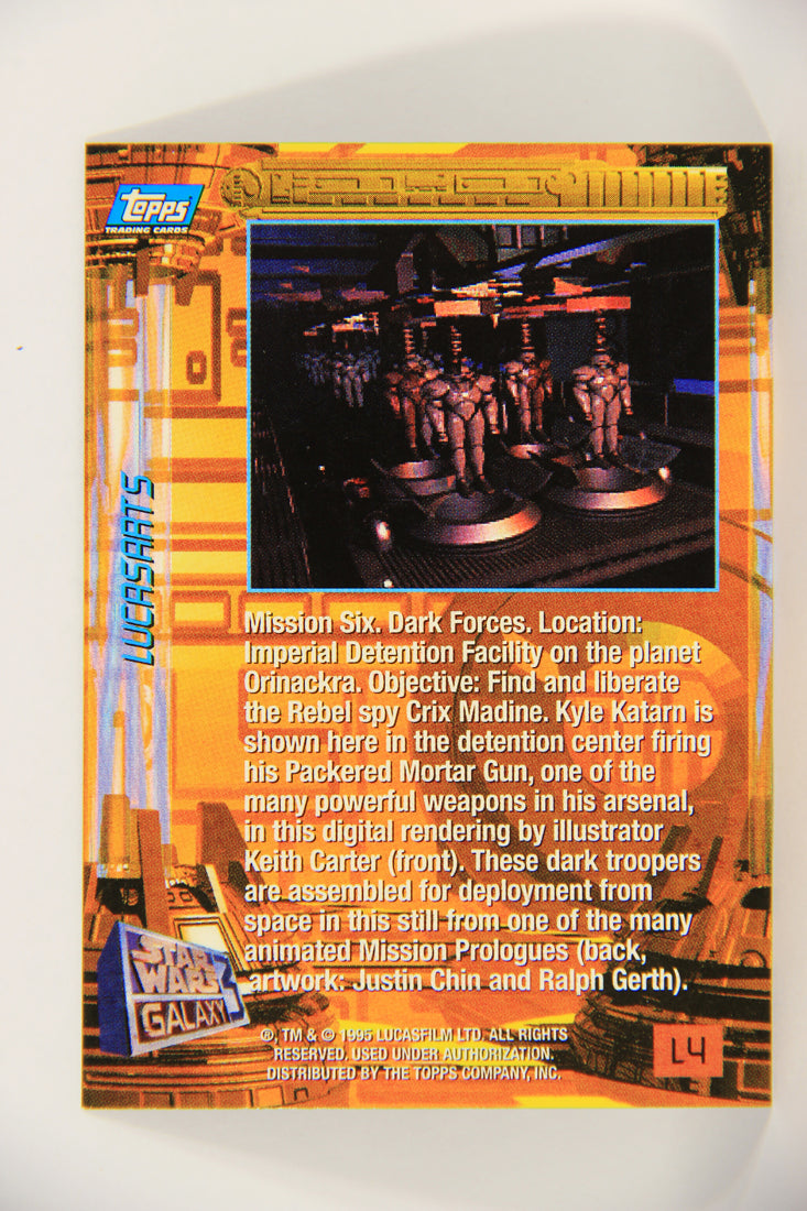 Star Wars Galaxy 1995 Card #L4 Mission Six Dark Forces - LucasArts Foil Artwork L019731