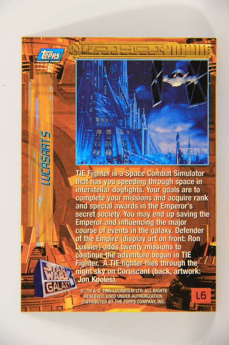 Star Wars Galaxy 1995 Card #L6 Defender Of The Empire - LucasArts Foil Artwork L019733