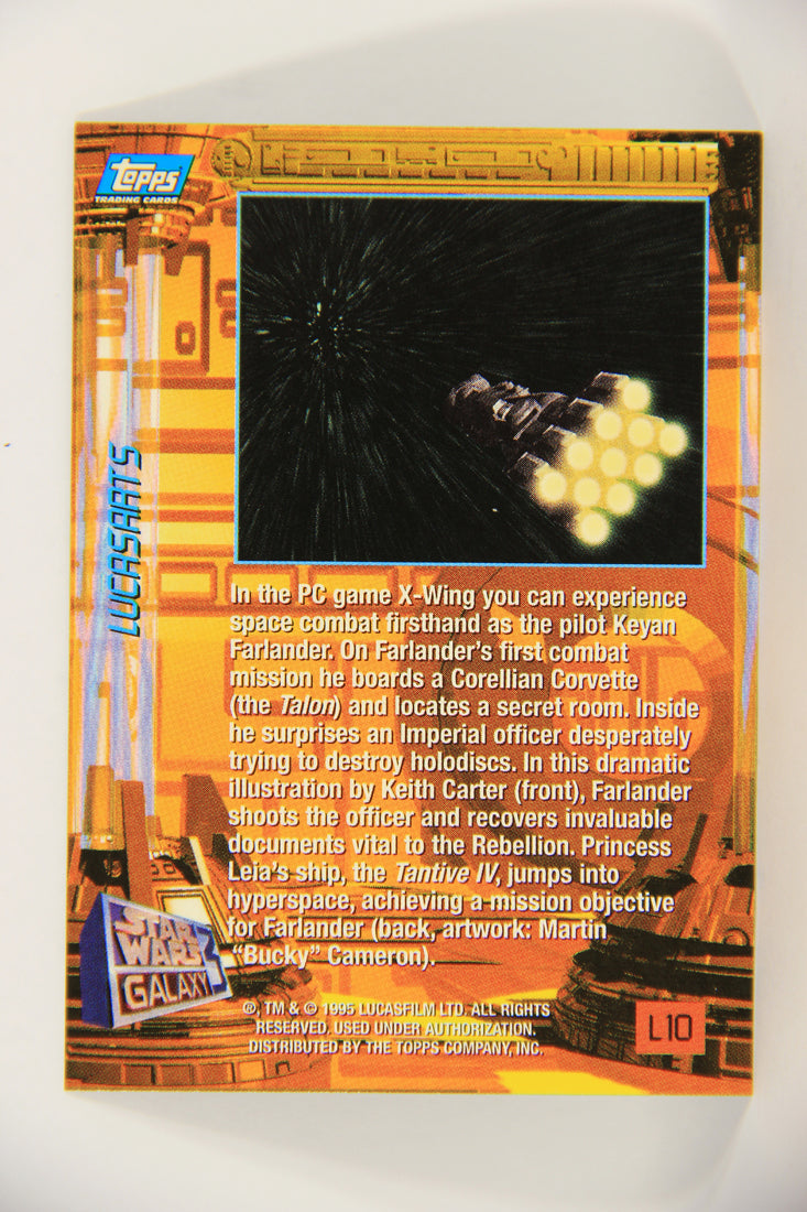 Star Wars Galaxy 1995 Topps Card #L10 Keyand Farlander - LucasArts Foil Artwork L019737