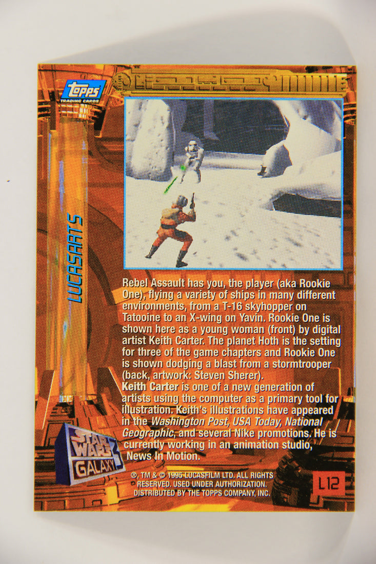 Star Wars Galaxy 1995 Topps Card #L12 Rookie One - LucasArts Foil Artwork ENG L019739