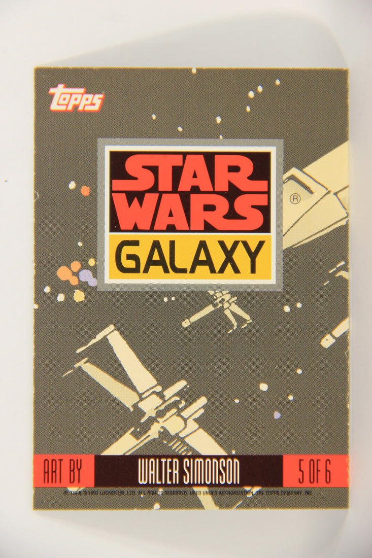 Star Wars Galaxy 1993 Topps Etched Foil Card #5 Of 6 Obi-Wan And Yoda Artwork L019740