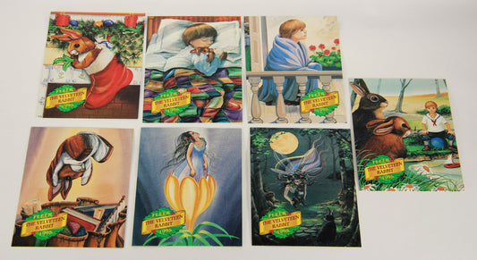Christmas 7 Card Story Fleer 1995 Trading Card Set #1-7 The Velveteen Rabbit ENG L019745