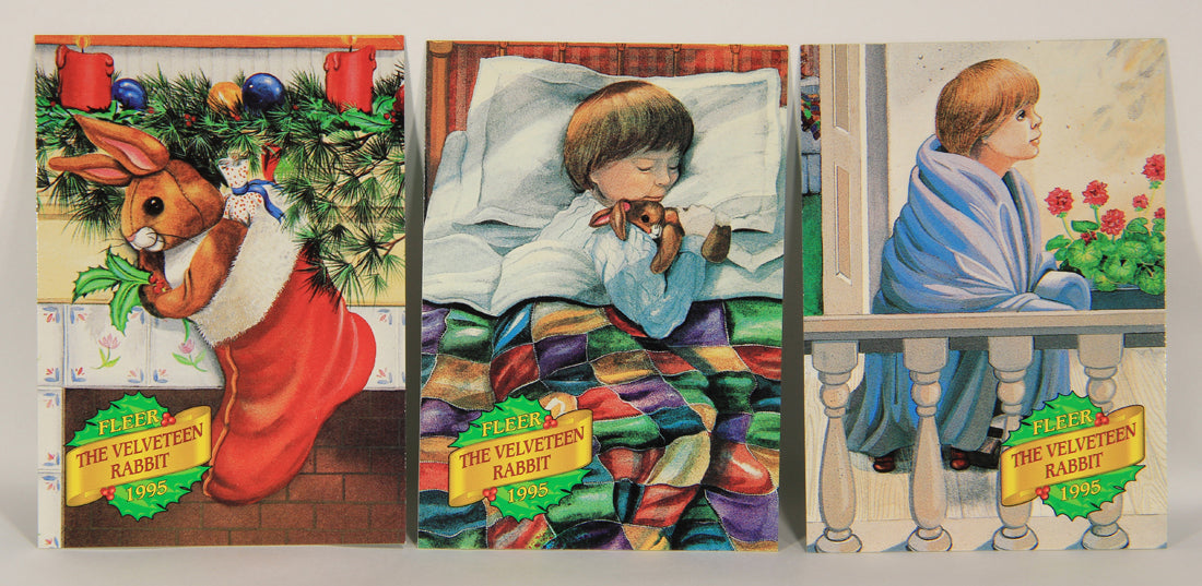 Christmas 7 Card Story Fleer 1995 Trading Card Set #1-7 The Velveteen Rabbit ENG L019745