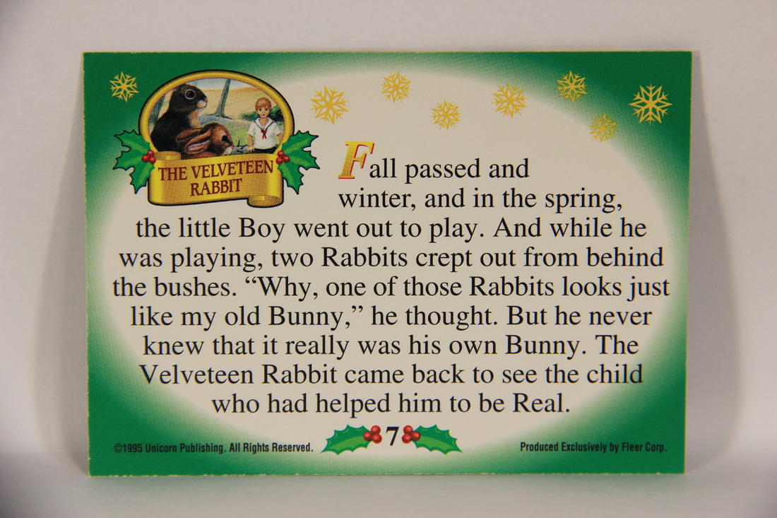Christmas 7 Card Story Fleer 1995 Trading Card Set #1-7 The Velveteen Rabbit ENG L019745