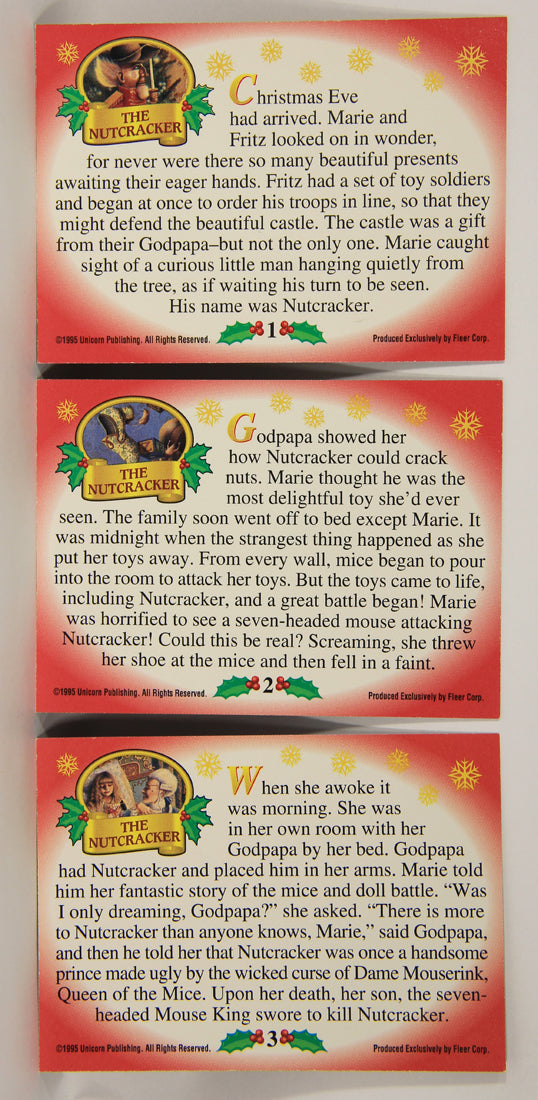 Christmas 7 Card Story Fleer 1995 Trading Card Set #1-7 The Nutcracker ENG L019746