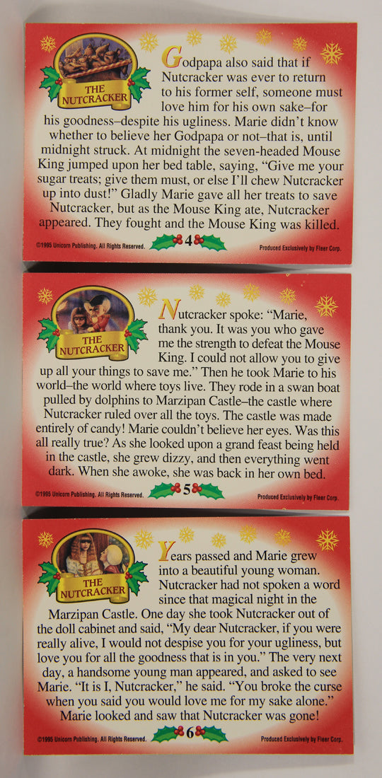 Christmas 7 Card Story Fleer 1995 Trading Card Set #1-7 The Nutcracker ENG L019746