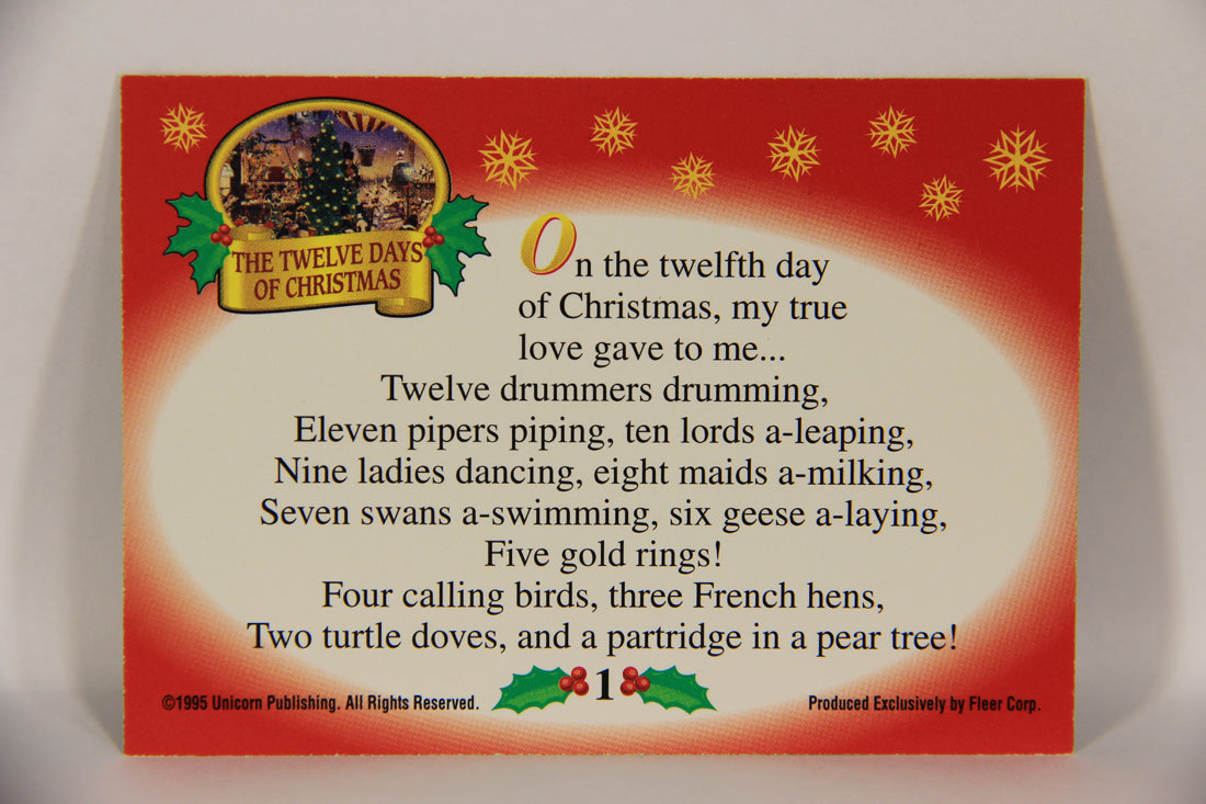 Christmas 7 Card Story Fleer 1995 Trading Card Set #1-7 The Twelve Days Of Christmas L019747