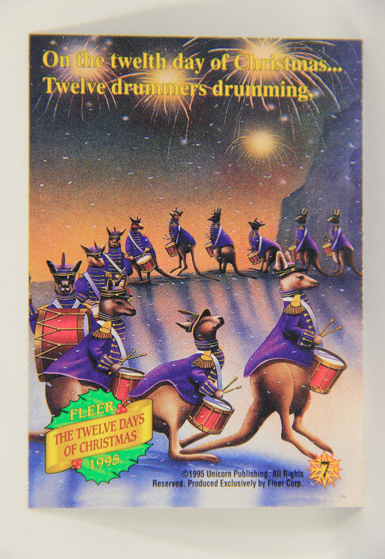 Christmas 7 Card Story Fleer 1995 Trading Card Set #1-7 The Twelve Days Of Christmas L019747