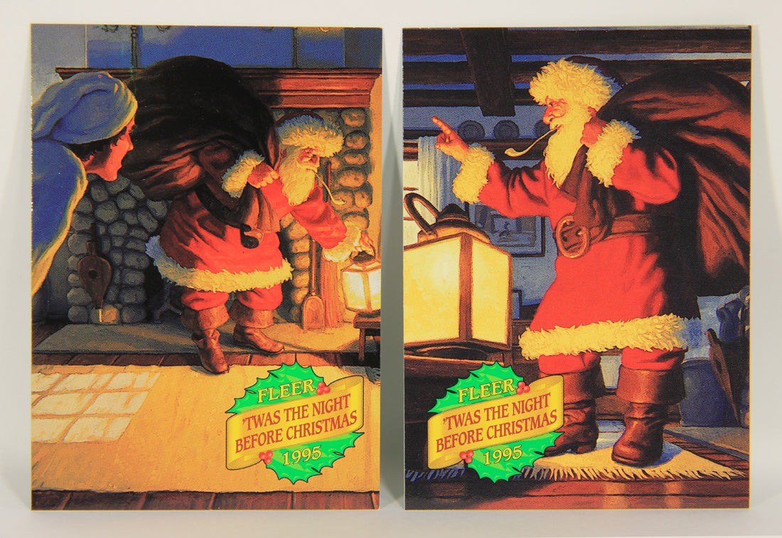 Christmas 7 Card Story Fleer 1995 Card Set #1-7 'Twas The Night Before Christmas L019749